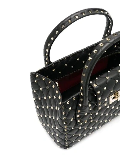 Shop Valentino Rockstud Tote In Black