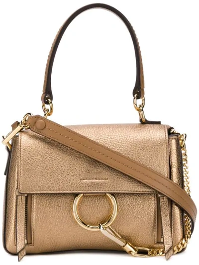 Shop Chloé Fay Day Mini Bag In Gold