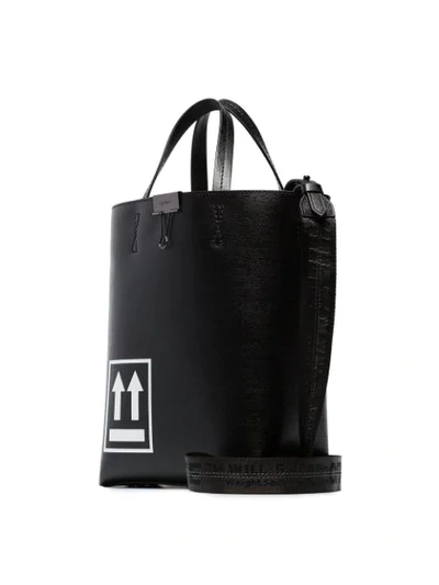 Shop Off-white Logo Print Tote Bag In Black