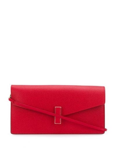 Shop Valextra Envelope Clutch In Red