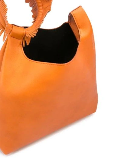Shop Elena Ghisellini Top Handle Mini Bag In Orange
