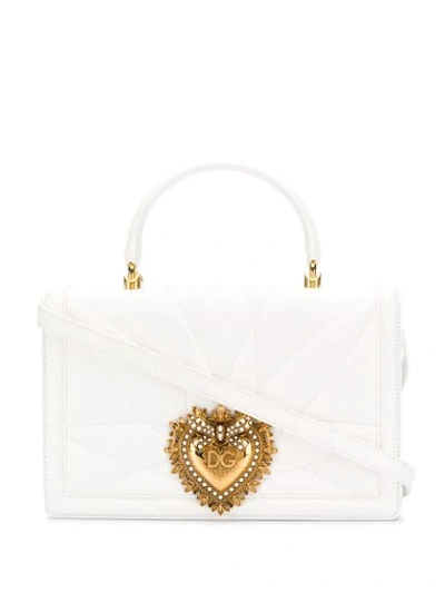 Shop Dolce & Gabbana Devotion Tote In White