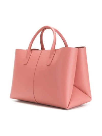 Shop Mansur Gavriel Folded Bag In Pink
