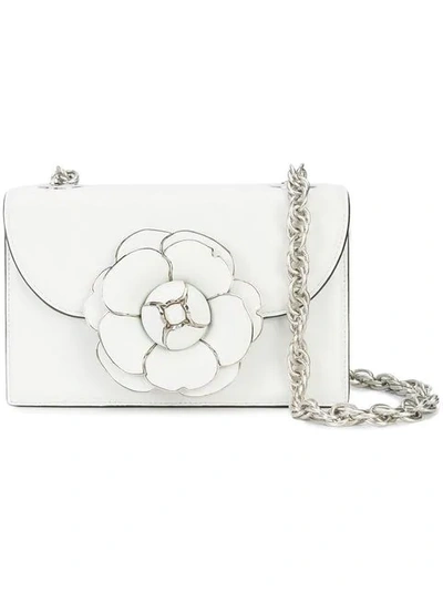 Shop Oscar De La Renta Tro Crossbody Bag In White