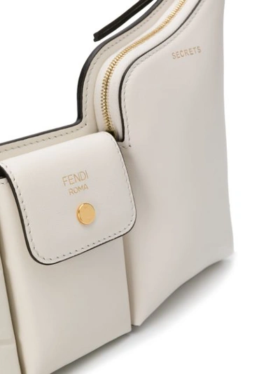 Shop Fendi Pockets Mini Bag In White