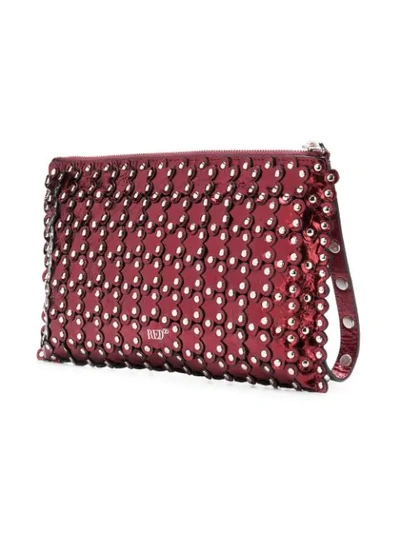 Shop Red Valentino Red(v) Studded Clutch Bag