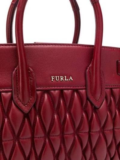 FURLA PIN QUILTED TOTE - 红色