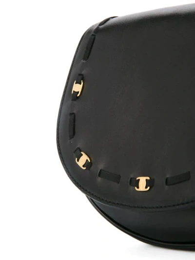 Pre-owned Ferragamo Salvatore   Vara Chain Shoulder Bag - Black