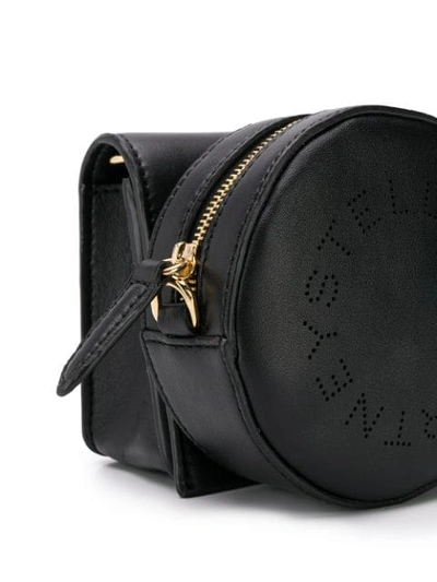 Shop Stella Mccartney Perforated Logo Belt Bag - Black