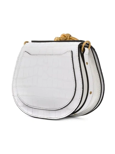 Shop Chloé Small Nile Bracelet Bag In White