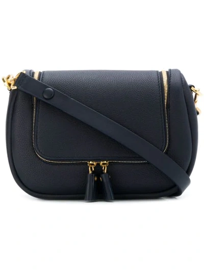 Shop Anya Hindmarch Double Zip Shoulder Bag In Blue