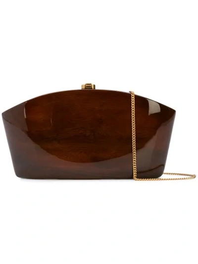 Shop Rocio Twiggy Clutch Bag In Brown