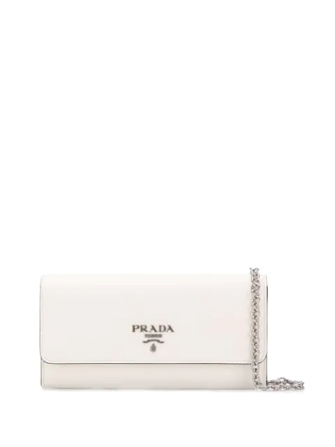white prada wallet