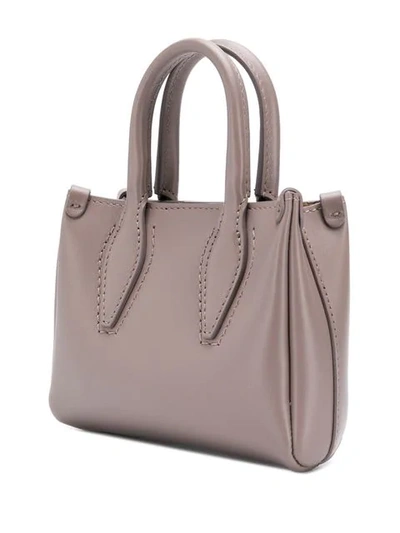 Shop Lanvin Micro Journée Bag In Neutrals