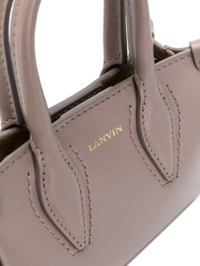 Shop Lanvin Micro Journée Bag In Neutrals