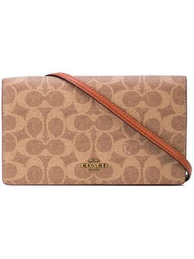 Shop Coach Hayden Foldover Crossbody Clutch In Brown