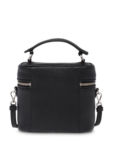 Shop Miu Miu Schultertasche Aus Madras-leder In Black