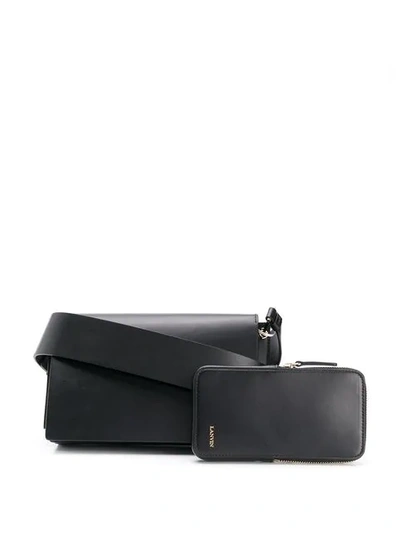 Shop Lanvin Pocket Shoulder Bag In Black