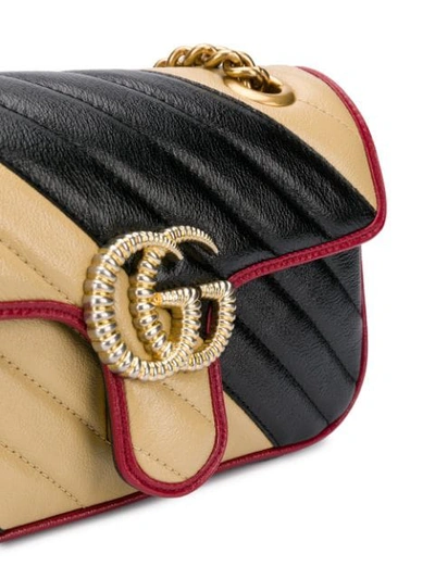 Shop Gucci Gg Marmont Quilted Bag - Black