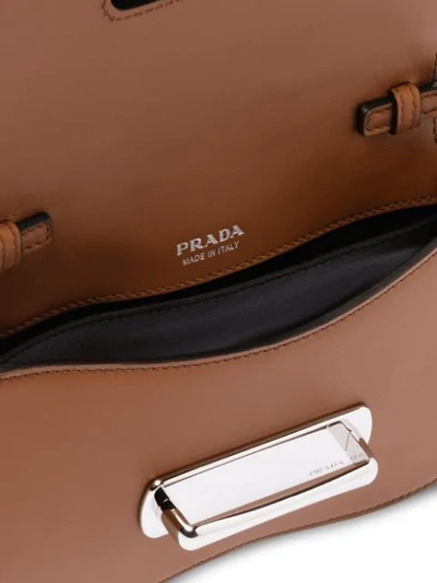 Shop Prada Sidonie Leather Belt-bag In Brown