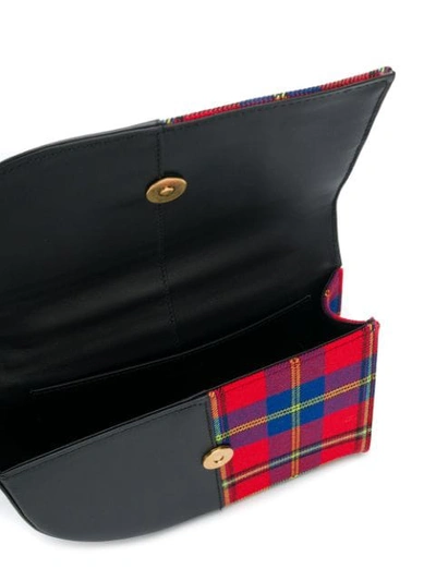 Shop Versace Asymmetric Shoulder Bag In Black