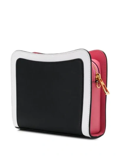 Shop Emilio Pucci Colourblock Shoulder Bag In A46 Nero/bianco/rosa