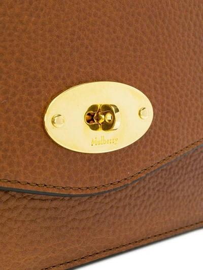 Shop Mulberry Flip Lock Shoulder Bag In Brown