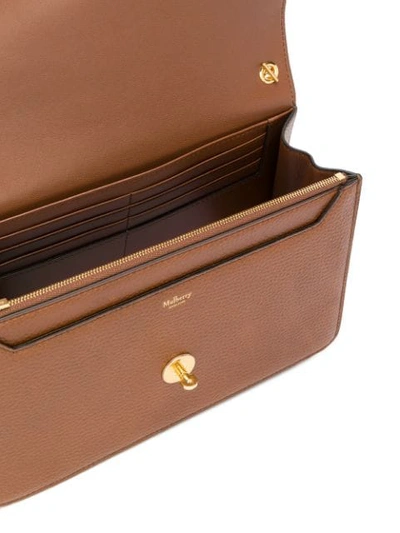 Shop Mulberry Flip Lock Shoulder Bag In Brown