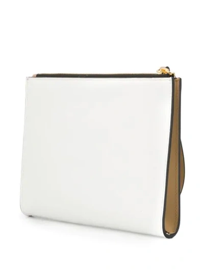 MARNI LOGO CHARM CLUTCH - 大地色