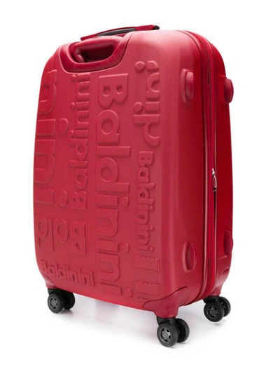 Shop Baldinini Logo Suitcase In Red