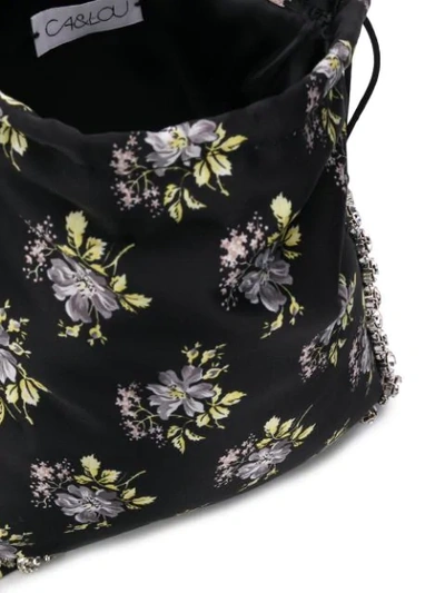 Shop Ca&lou Floral Print Mini Bag - Black
