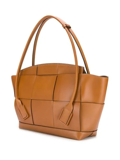 Shop Bottega Veneta Large Arco Tote Bag In Brown
