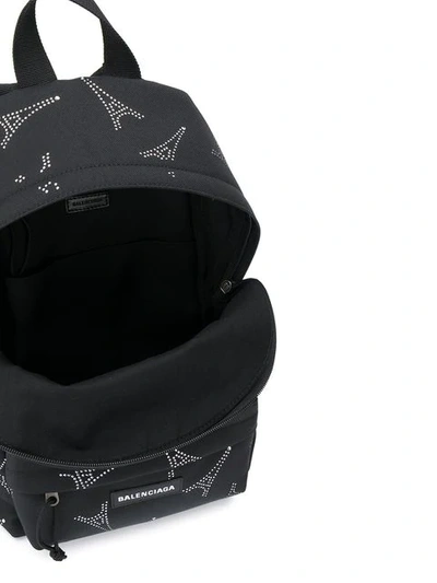 Shop Balenciaga Explorer Crystal-embellished Backpack - Black