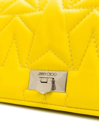 Shop Jimmy Choo Helia Shoulder Bag In Yellow