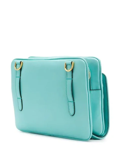 Shop Fendi Upside Down Belt Bag In Blue