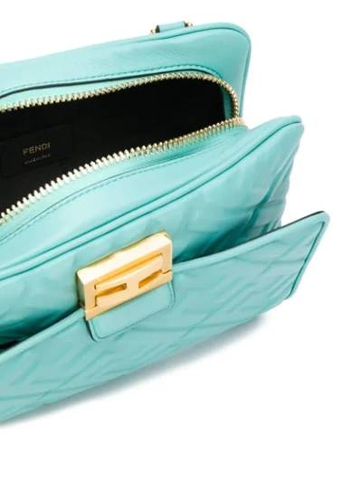 Shop Fendi Upside Down Belt Bag In Blue