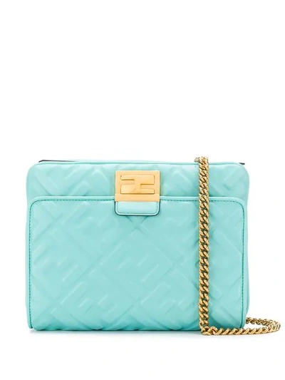 Shop Fendi Upside Down Belt Bag In Blue