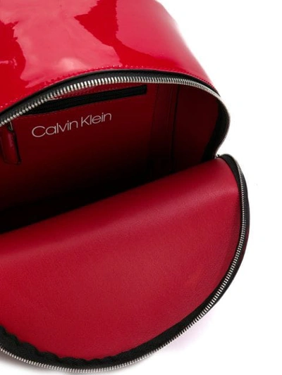 Shop Calvin Klein Round Shape Backpack In Red