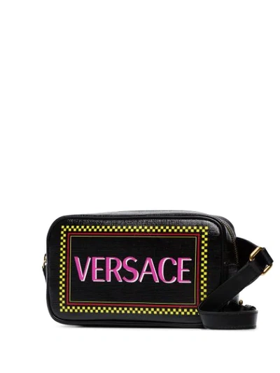 Shop Versace Vintage-logo Belt Bag In Black