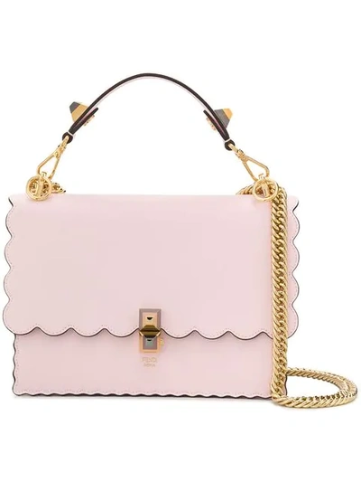 Shop Fendi Kan Shoulder Bag In Pink