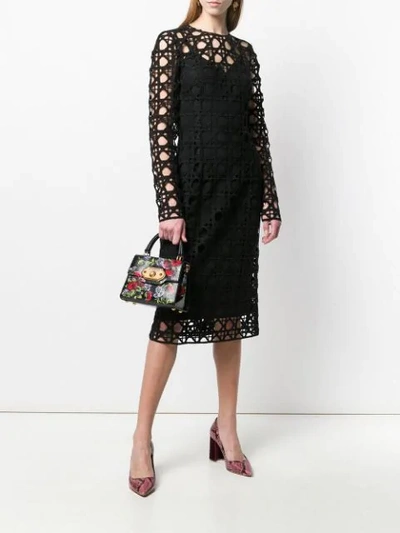 Shop Dolce & Gabbana Floral Print Tote Bag - Black