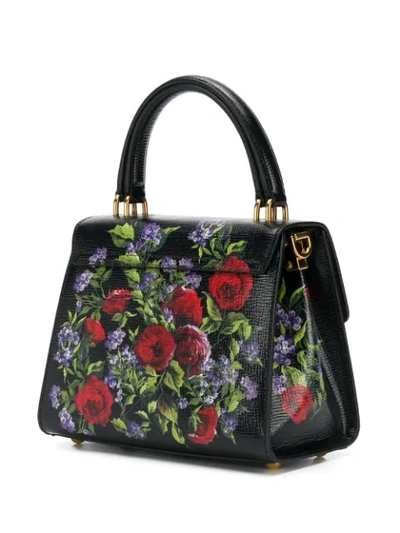 Shop Dolce & Gabbana Floral Print Tote Bag - Black