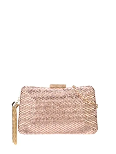 Shop Serpui Rhinestone Embellished Clutch Bag - Pink