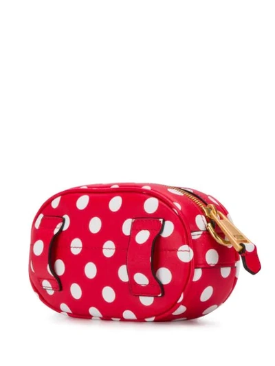 Shop Moschino Polka Dot Belt Bag In Red