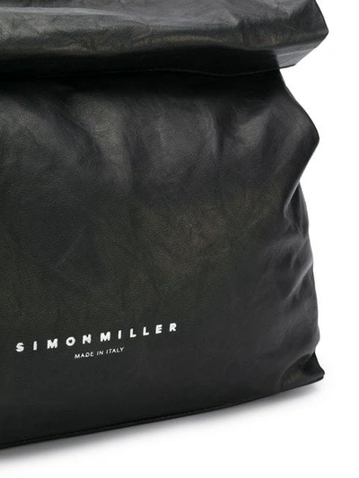 Shop Simon Miller Black Lunchbox 30 Leather Clutch Bag In 90303 Black