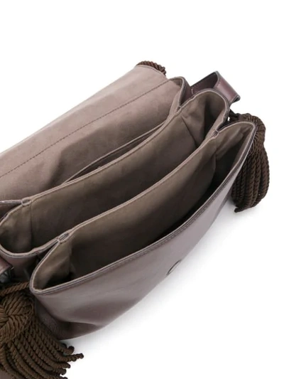 Shop Marco De Vincenzo Rope Tassel Shoulder Bag - Brown