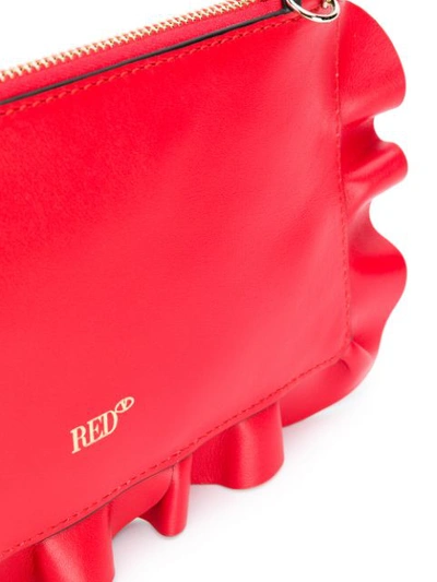 Shop Red Valentino Red(v) Rock Ruffles Clutch