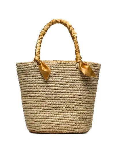 Shop Sensi Studio Medium Woven Basket Bag In Neutrals