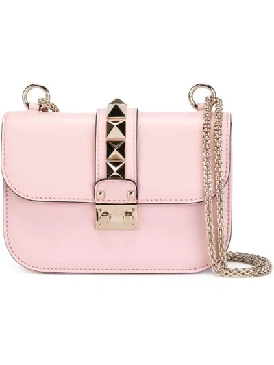 Shop Valentino Garavani Glam Lock Shoulder Bag In Pink