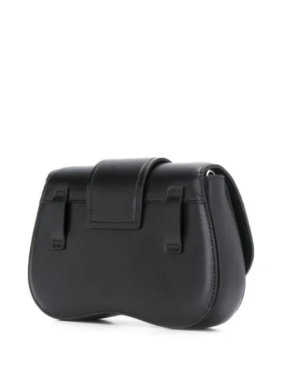 Shop Prada Logo Cross Body Bag In Black